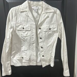 Women’s White Jean Jacket Size M